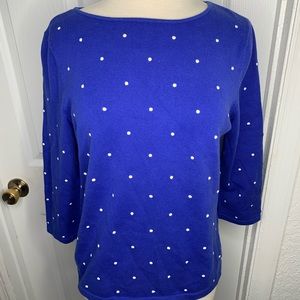 Lauren Ralph Lauren Sweater Shirt Blue size Medium